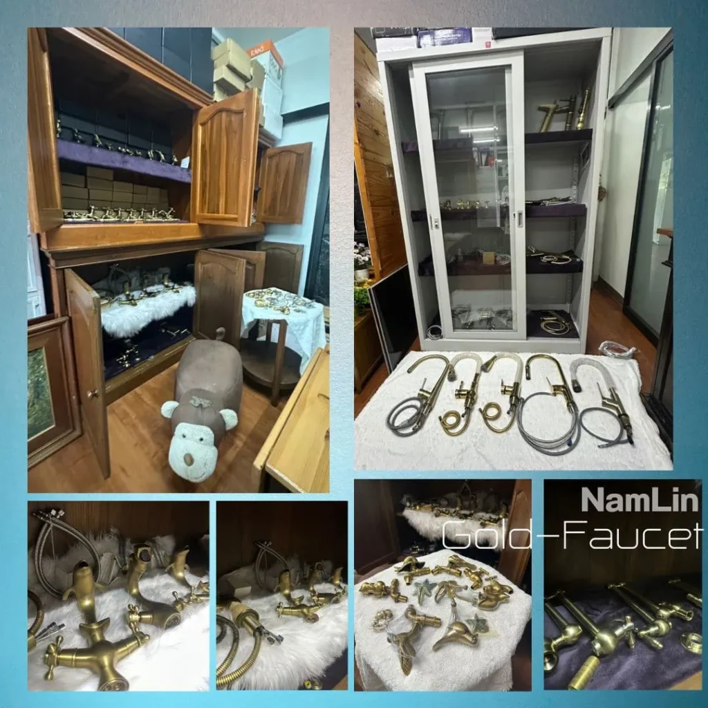 น้ำลิน ก๊อกน้ำทองเหลือง